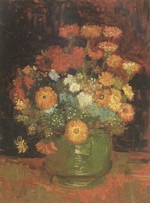 Vincent Van Gogh Vase with Zinnias (nn04) Sweden oil painting art